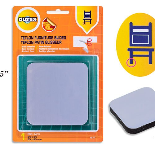 teflon furniture slider 3 3/8"x3 3/8"