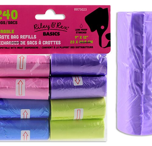 240pcs coloured poop bag refills (16pk)