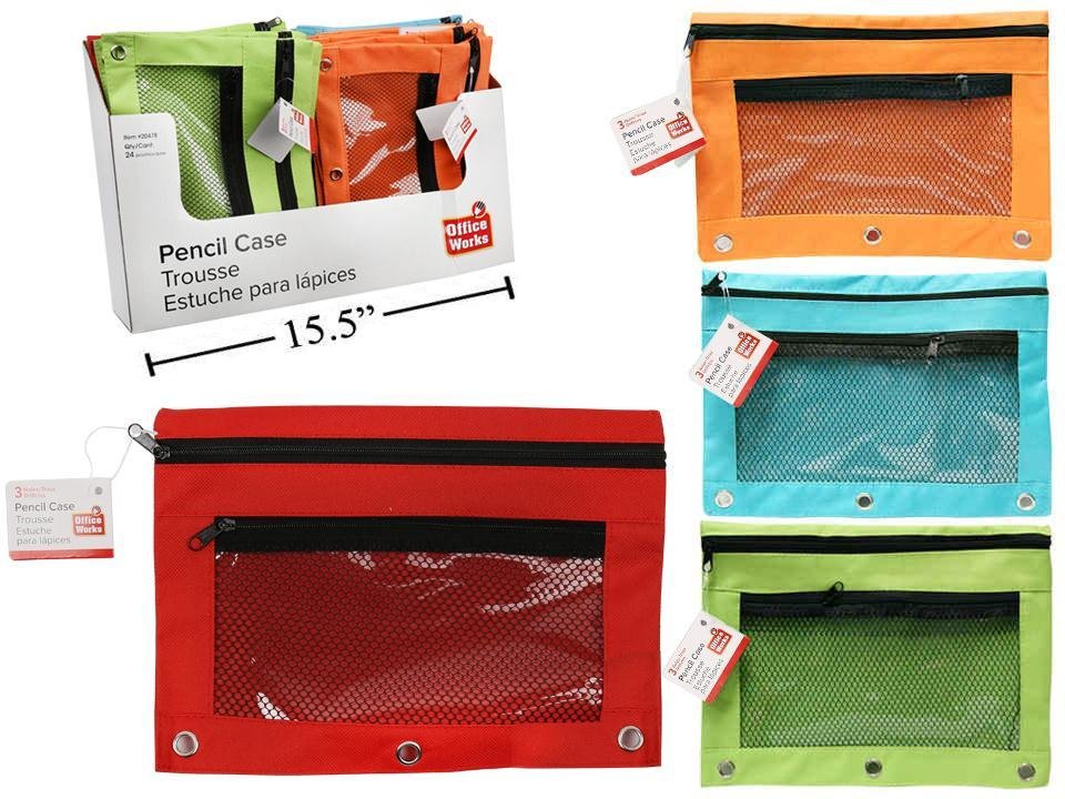 3 holes pencil case