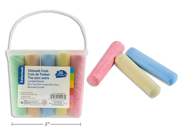 JUMBO SIDEWALK CHALK (PK/12)