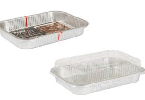 13" x 9" silver deep utility pan w/lid