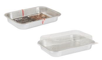 13" x 9" silver deep utility pan w/lid