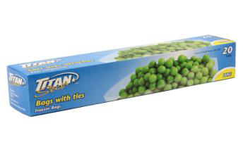 storage freezer bags l w/ties (pk20)