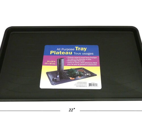 all purpose tray black (13x22in)