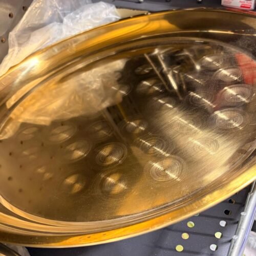flat pan round gold (15.75in)