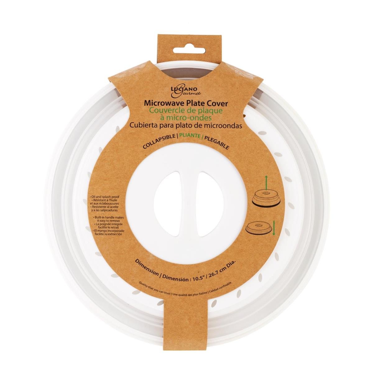collapsible microwave plate cover, 10.5"dia (pk/6)