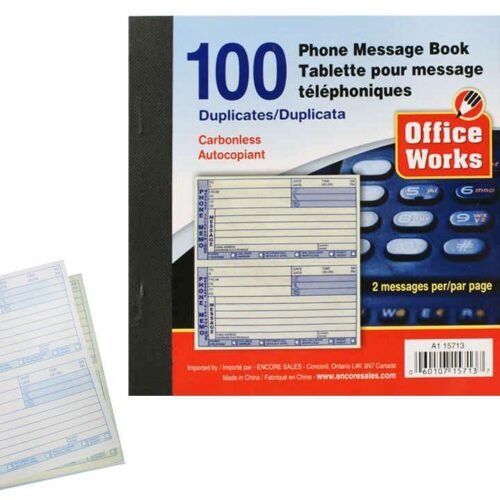 100 phone message book