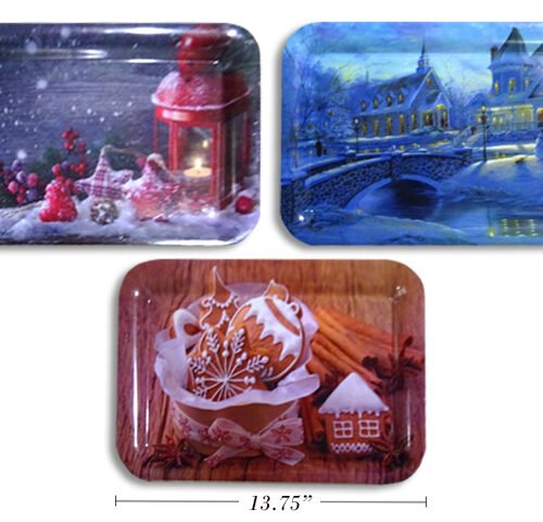 photo print rectangle serving tray 13x8"