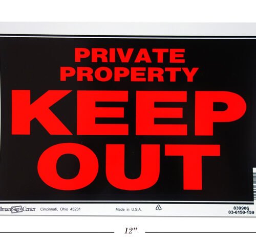 private keep out sign