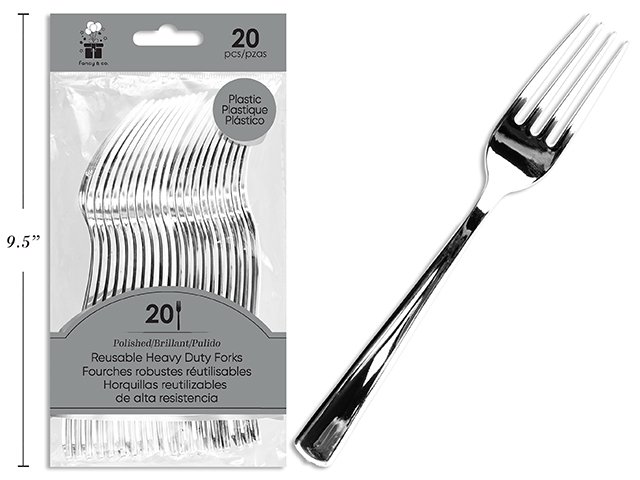 plastic silver forks (pk/20)