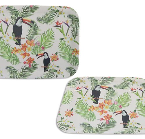 bamboo fibre toucan serving tray (13x10")