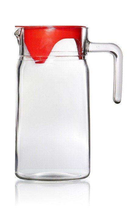 1.85 lt 62.5 oz glass jug w/lid