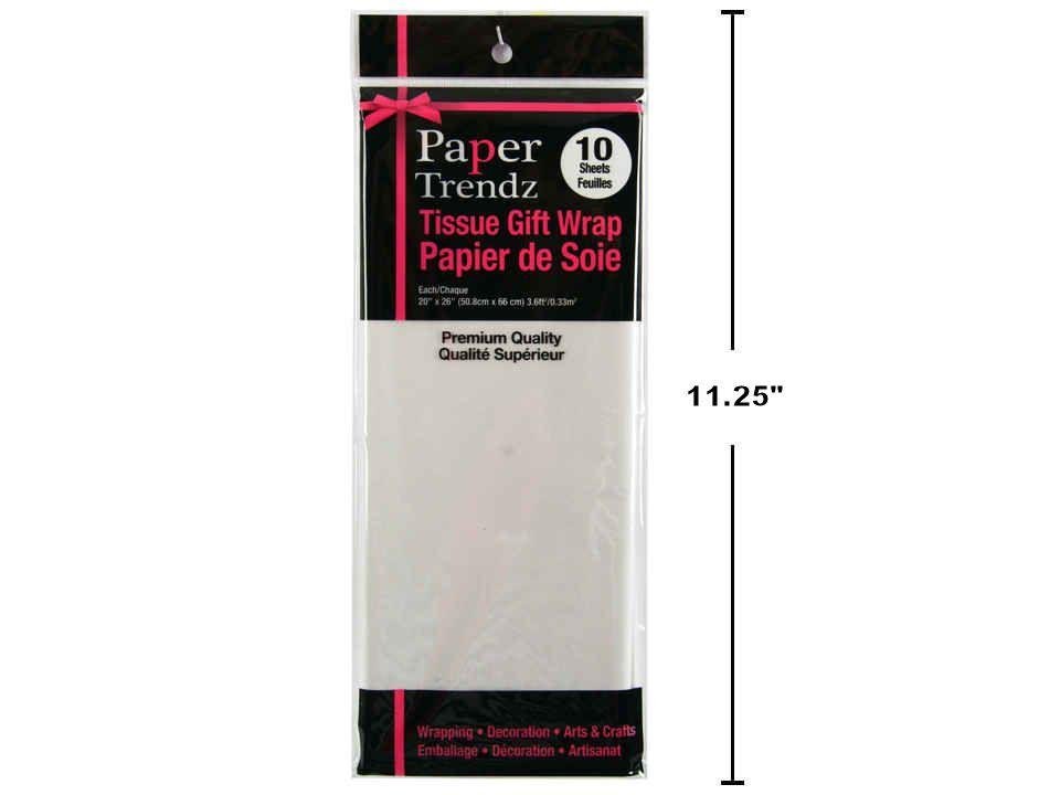 tissue paper, white 20"x26" (10 sheet)