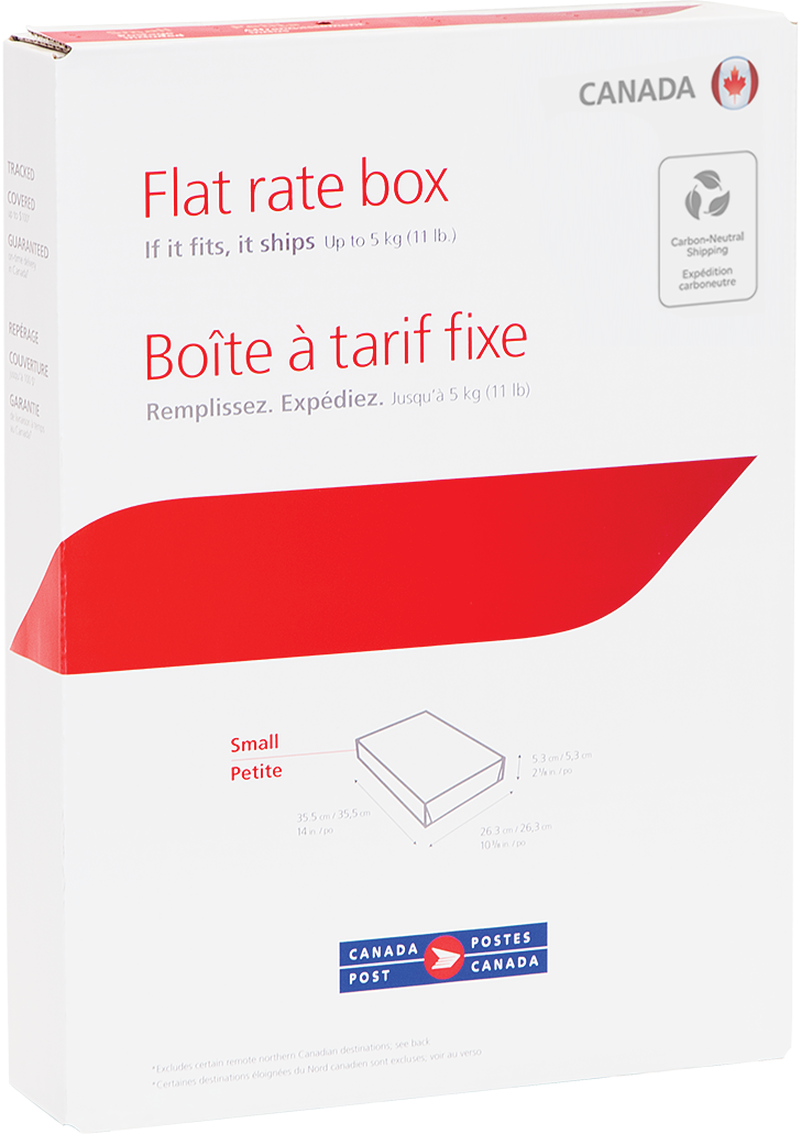 flat rate box 35.5x26.3 x 5.3cm small prepaid