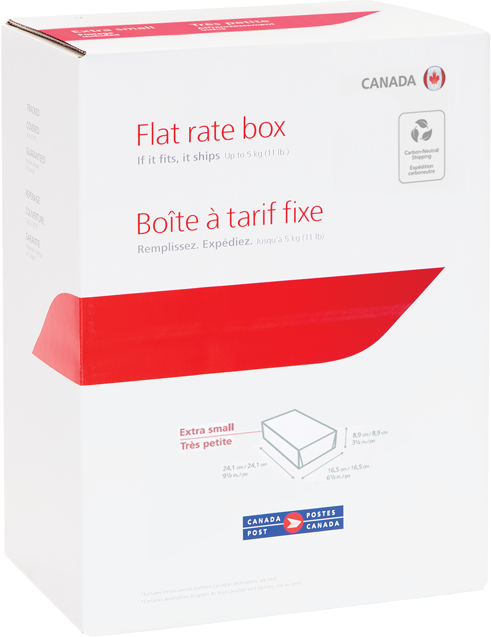 flat rate box 35.5x26.3 x 5.3cm small prepaid