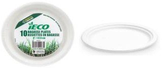 9" bagasse plate (pk10)