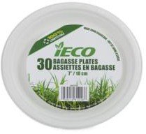 30 baggase plates 7"