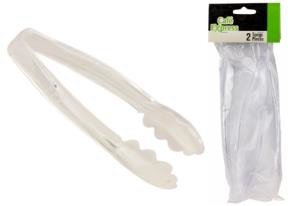 clear plastic tong 2/pk