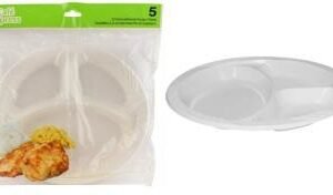3part plastic plates (pk5)