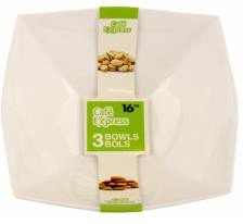 16oz sq bowl white (pk3)