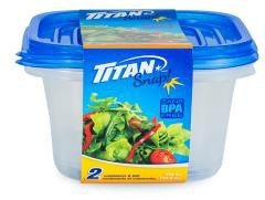 sq tall food container 900ml (pk2)