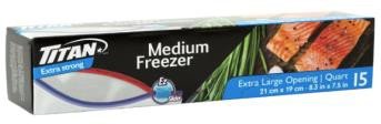 medium slider frezer bag (pk/15)