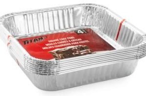foil square aluminium cake pans 4 x