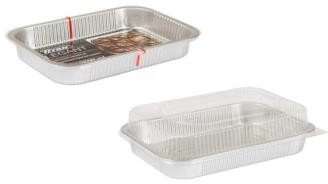 13" x 9" silver deep utility pan w/lid
