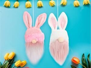 easter 7" hanging bunny gnome