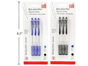 retractable pens (pk/3)