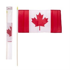 canada flag w/stick 18"x9", nylon