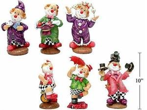 10" polyresin clown figurine