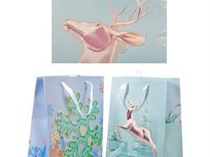 paper t. xmas gift bag, large, matte