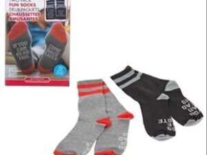 men's 2pk fun socks, 2/c, size:6 12,