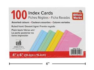 4x6" ruled index card (pk/100)