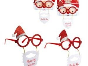 secrets plastic santa glass frames w/beard