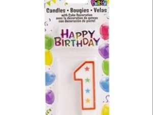 #1 birthday candle set