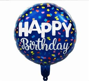 let's party, 18"happy bday balloon