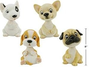 8"h dog bobble head figurine