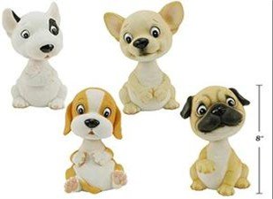 8"h dog bobble head figurine