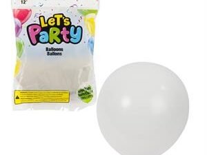 12"helium quality balloon, white