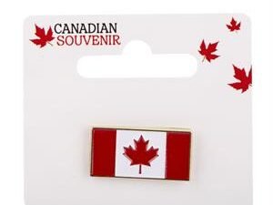 canada flag label pin