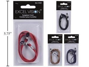 excel vision, eye glass colourful cord