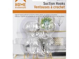 suction plastic hooks, 30mm 4/pack (bx/10)