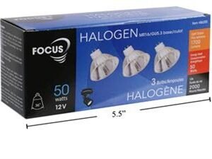halogen light box 12v 50w (pk3)