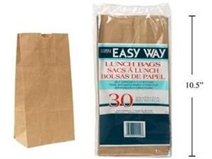 kraft paper lunch bags 10x5x3" (pk/30)