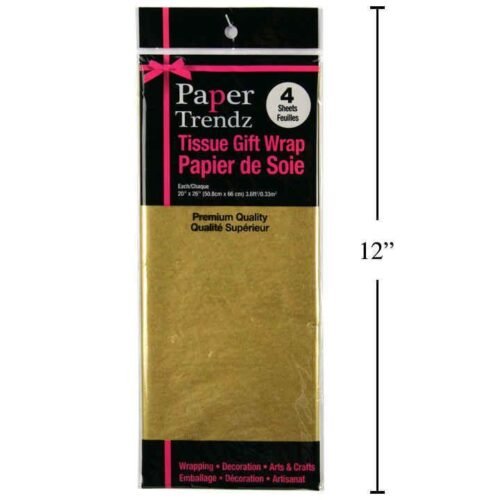 tissue paper, gold 20"x26" (10 sheet)
