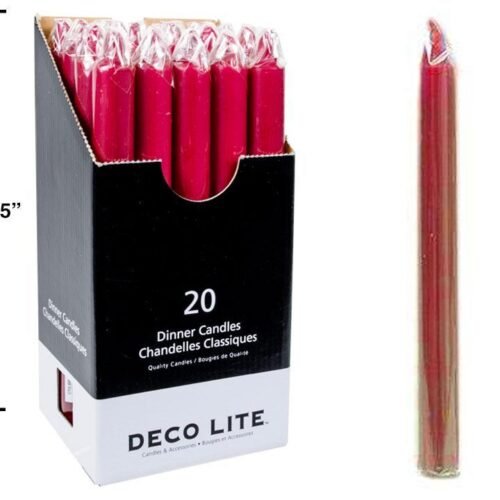 10" dinner candle, burgundy