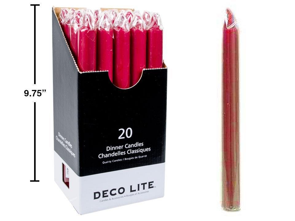 10" dinner candle, burgundy