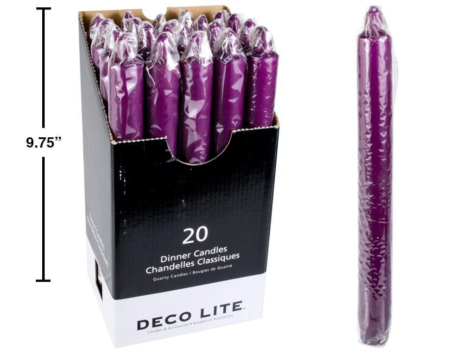 10" dinner candle, purple